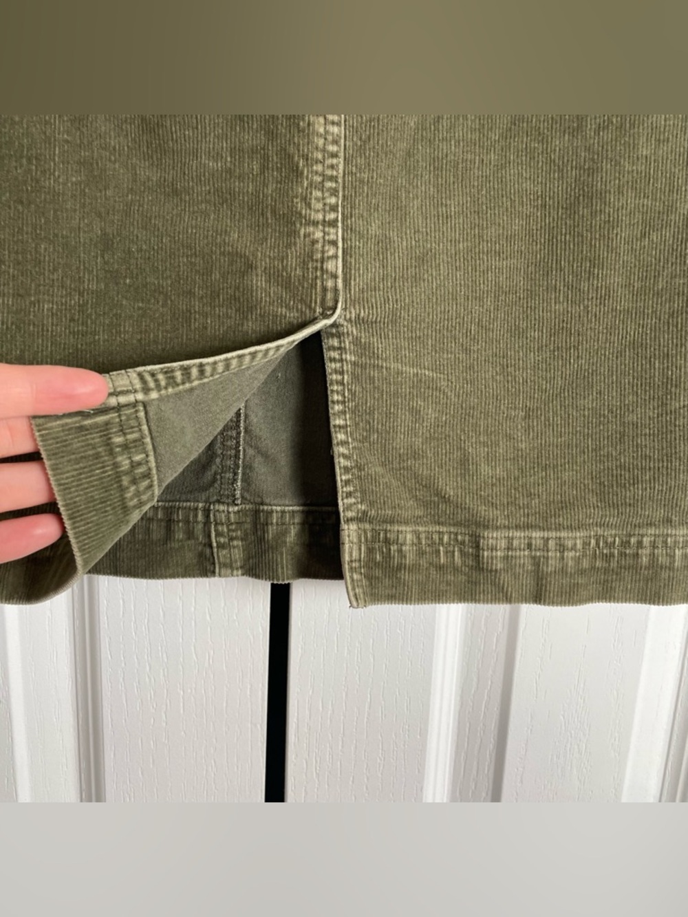 Vtg Jones Sport Corduroy Stretch Skirt Women’s 6 Green Cotton y2k Cabin Academia - Picture 6 of 10